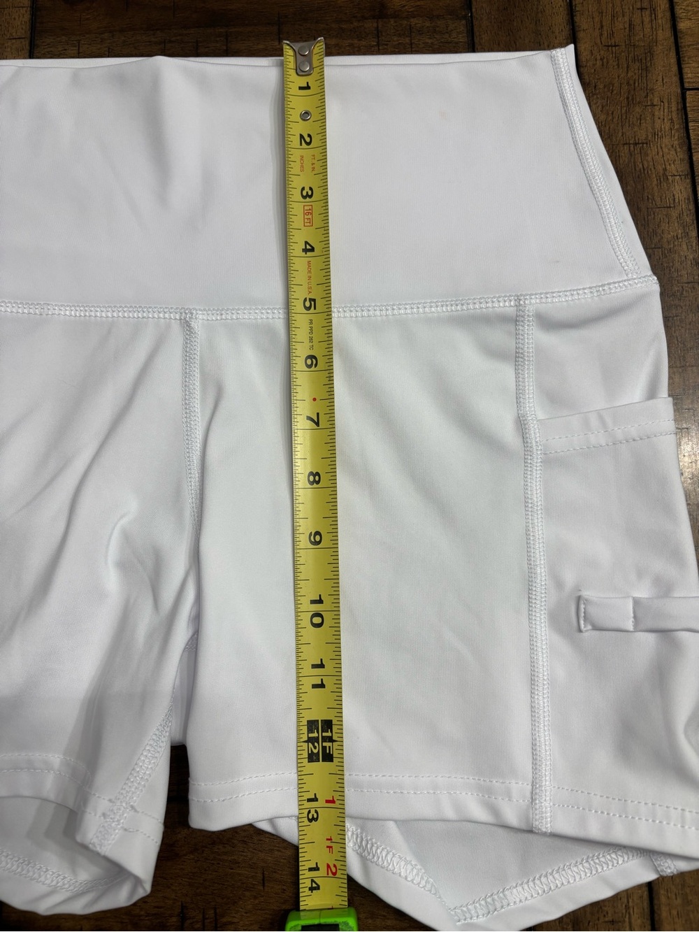 Fore The Girls White Golf Mid-Rise Bike Shorts with Side Pockets - Picture 5 of 5